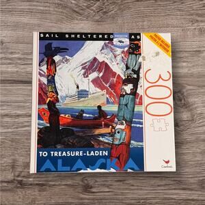 Cardinal 300 Piece Puzzle – Alaska Travel Art – Sail Sheltered Seas –NEW Sealed